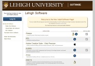 Photo of Lehigh University Install Software online system
