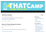 Photo of THATcamp web site